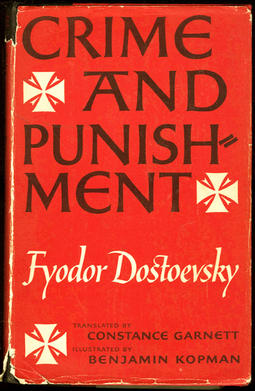 Crime and Punishment by Fyodor Dostoevsky, book cover.