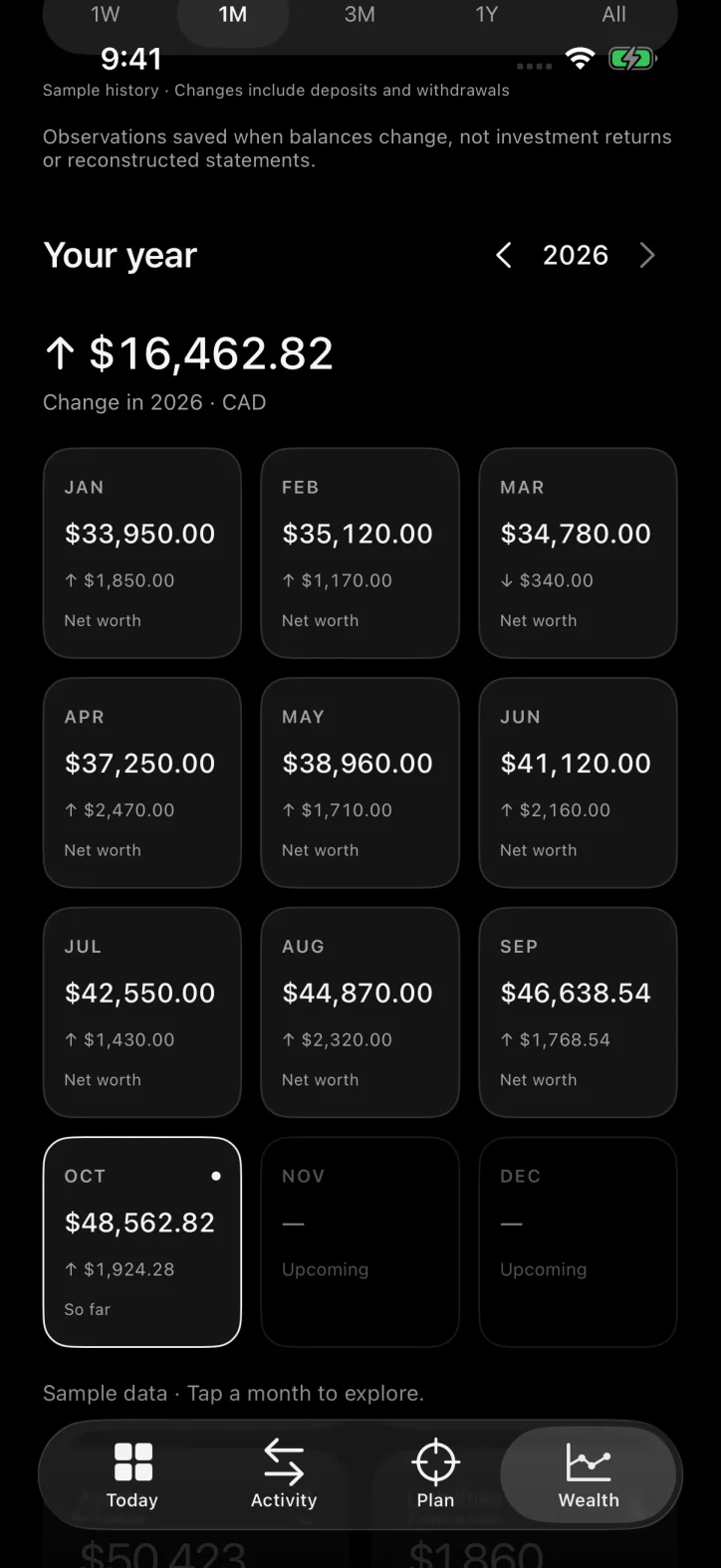 ettavi. — Monthly grid of recorded net worth values.